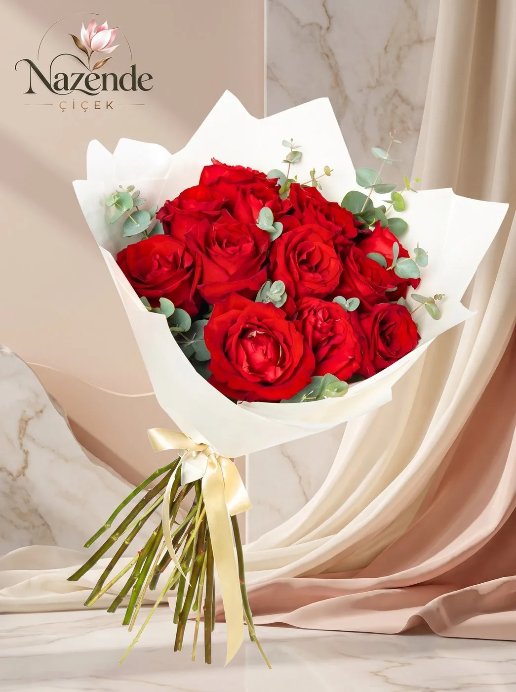 15’li Kırmızı Güller Buketi (Pure Love Roses) – Bursa çiçek siparişi