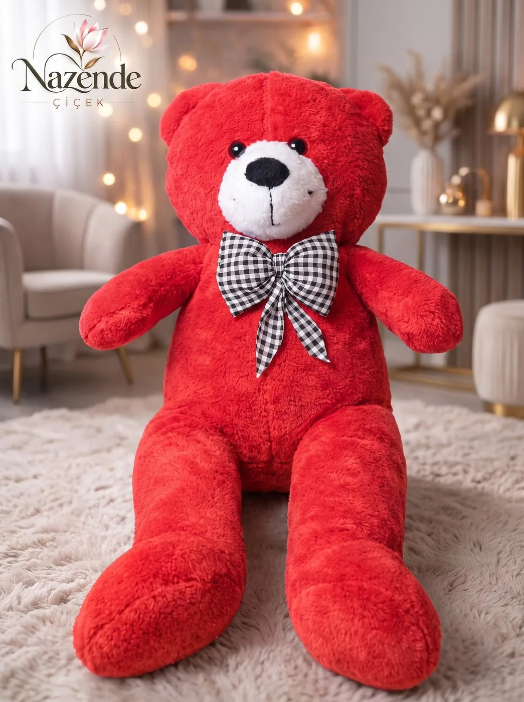 Peluş Ayıcık 100 cm – Kırmızı – Bursa çiçek siparişi